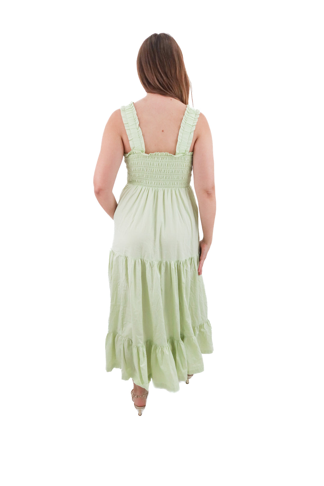 abercrombie & fitch light green maxi dress (m; $110)