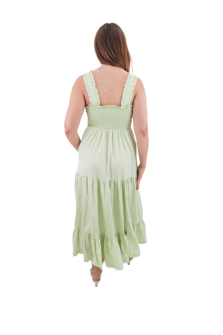 abercrombie & fitch light green maxi dress (m; $110)