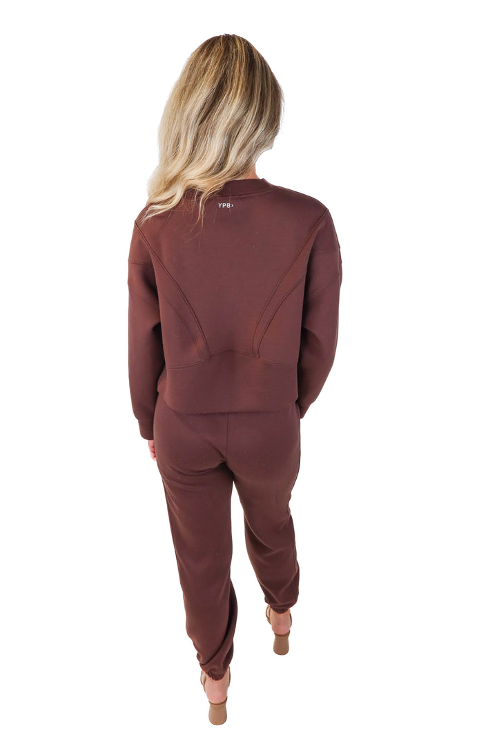 YPB brown lounge set (xxs; retail $170)