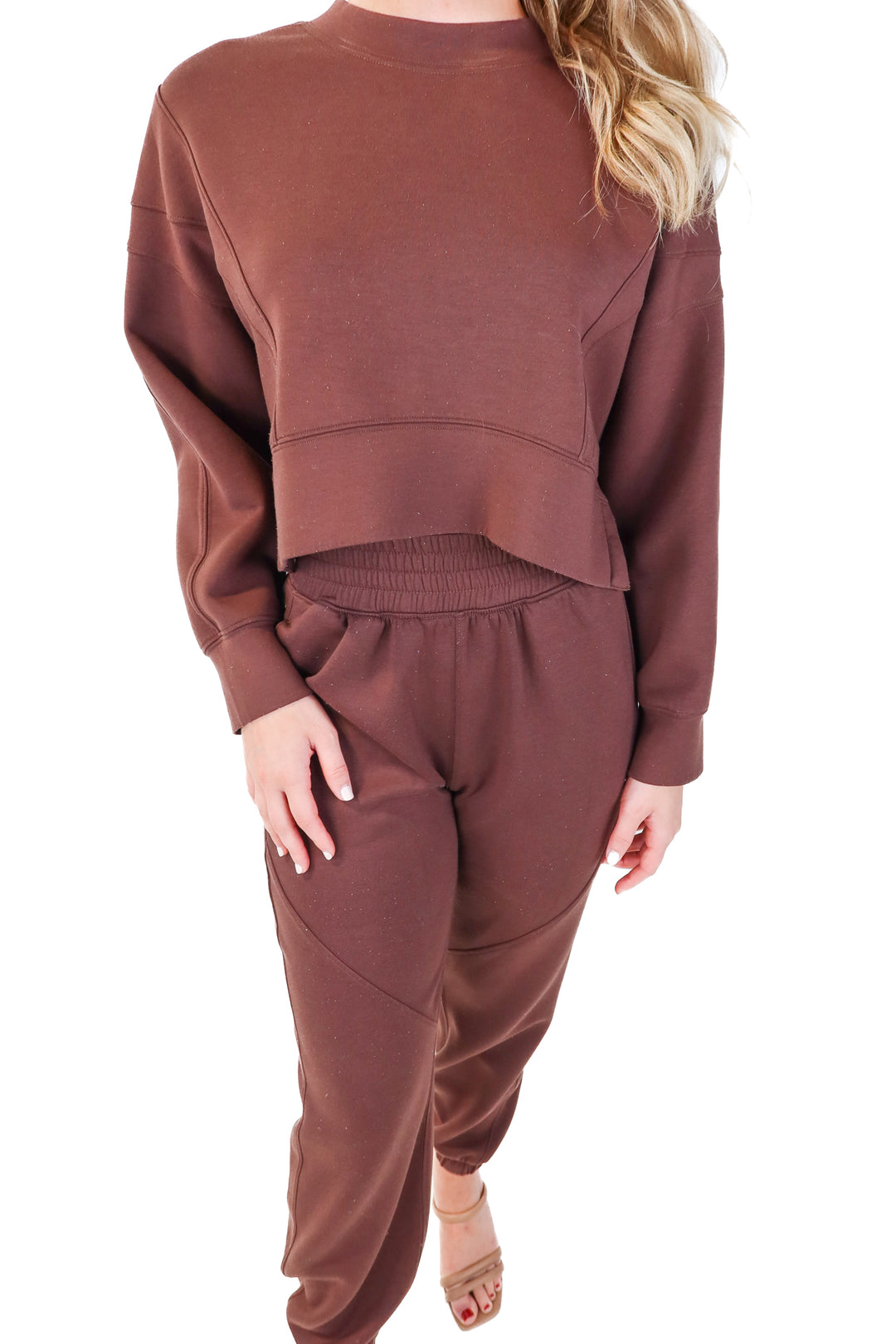 YPB brown lounge set (xxs; retail $170)