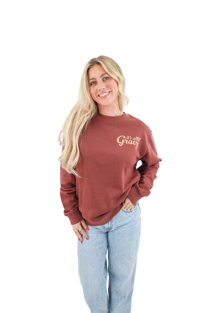 living fully copper its all gravy hoodie (m)