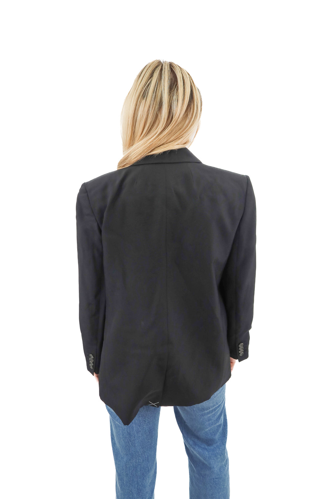 j.crew black black single ponte blazer (0; retail $250)