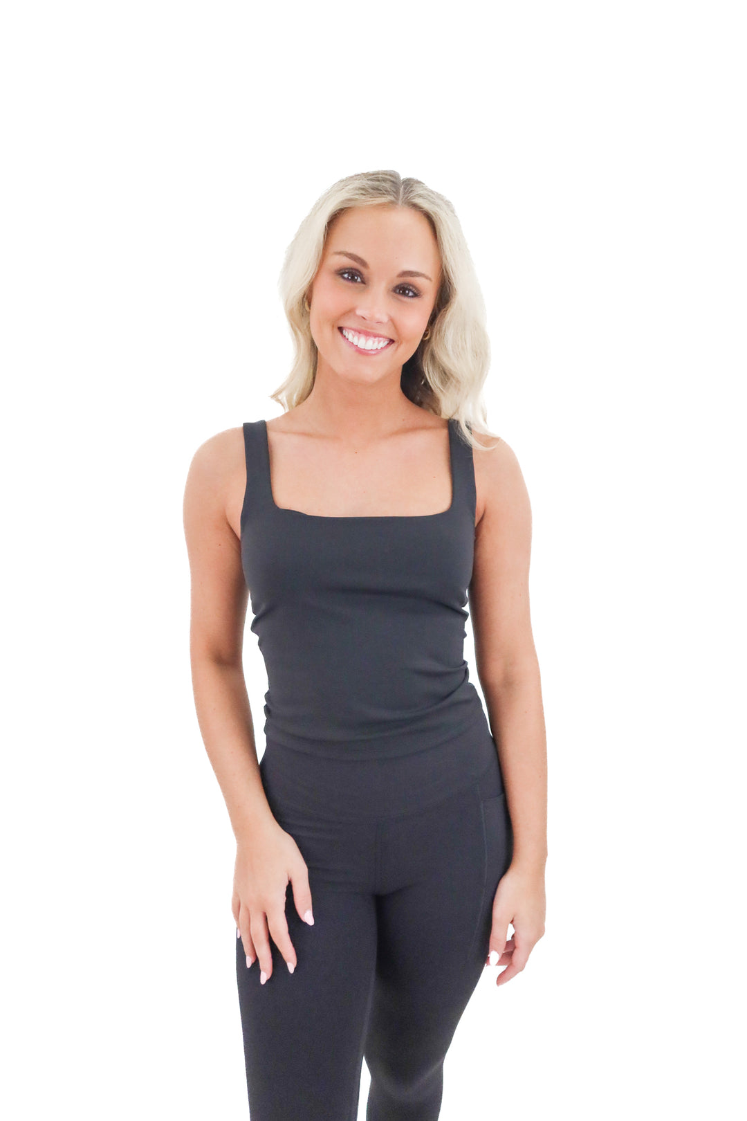 lululemon black active cami top (6; retail $68)