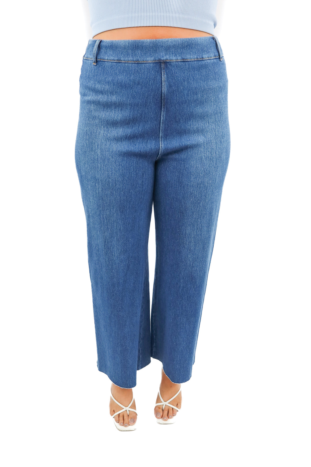 lysse midwash wide leg jeans (L; retail $118)