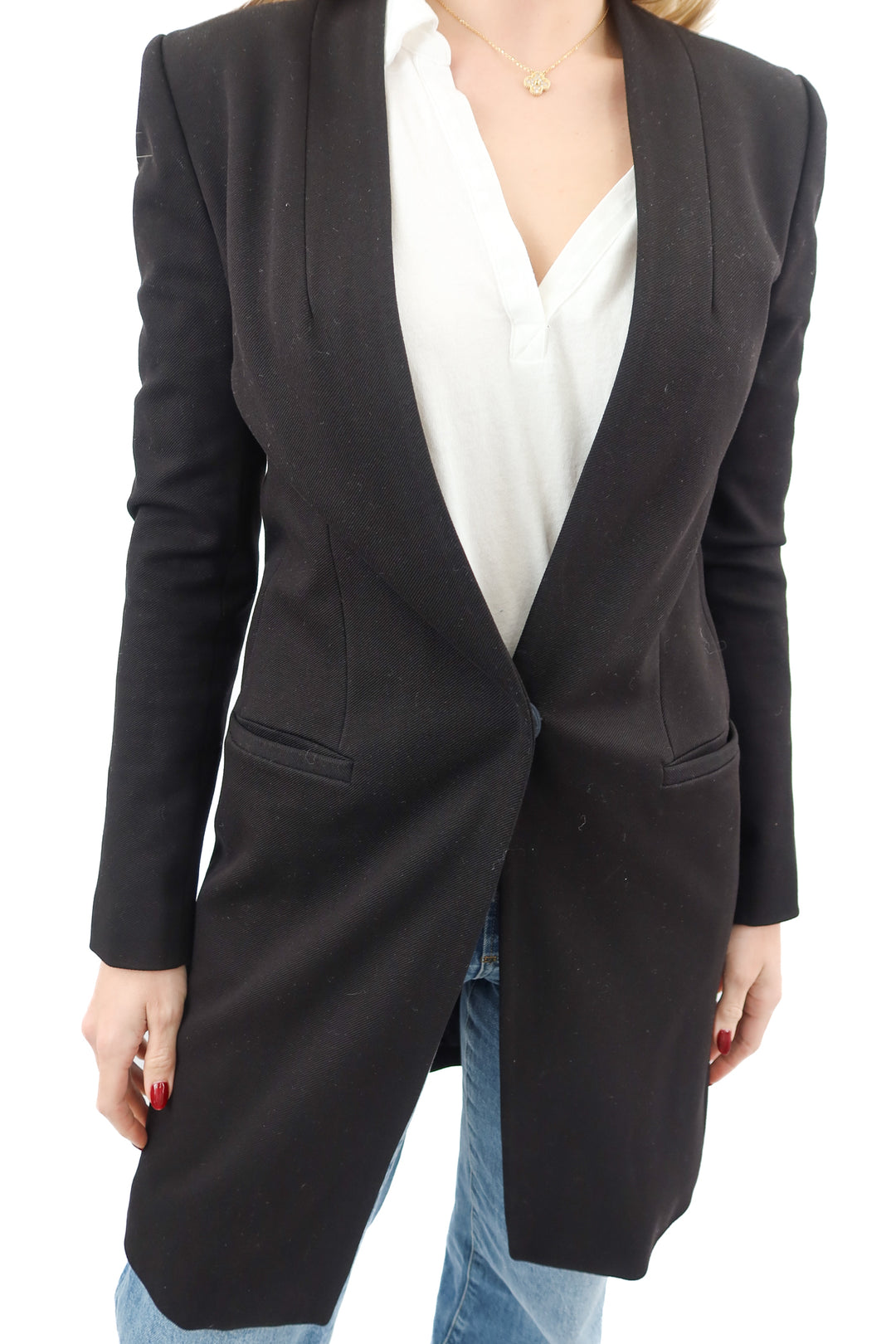 madewell black long blazer (2)