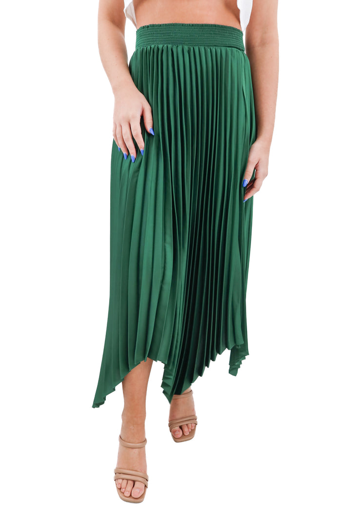 petal and pup green pleated skirt (s)
