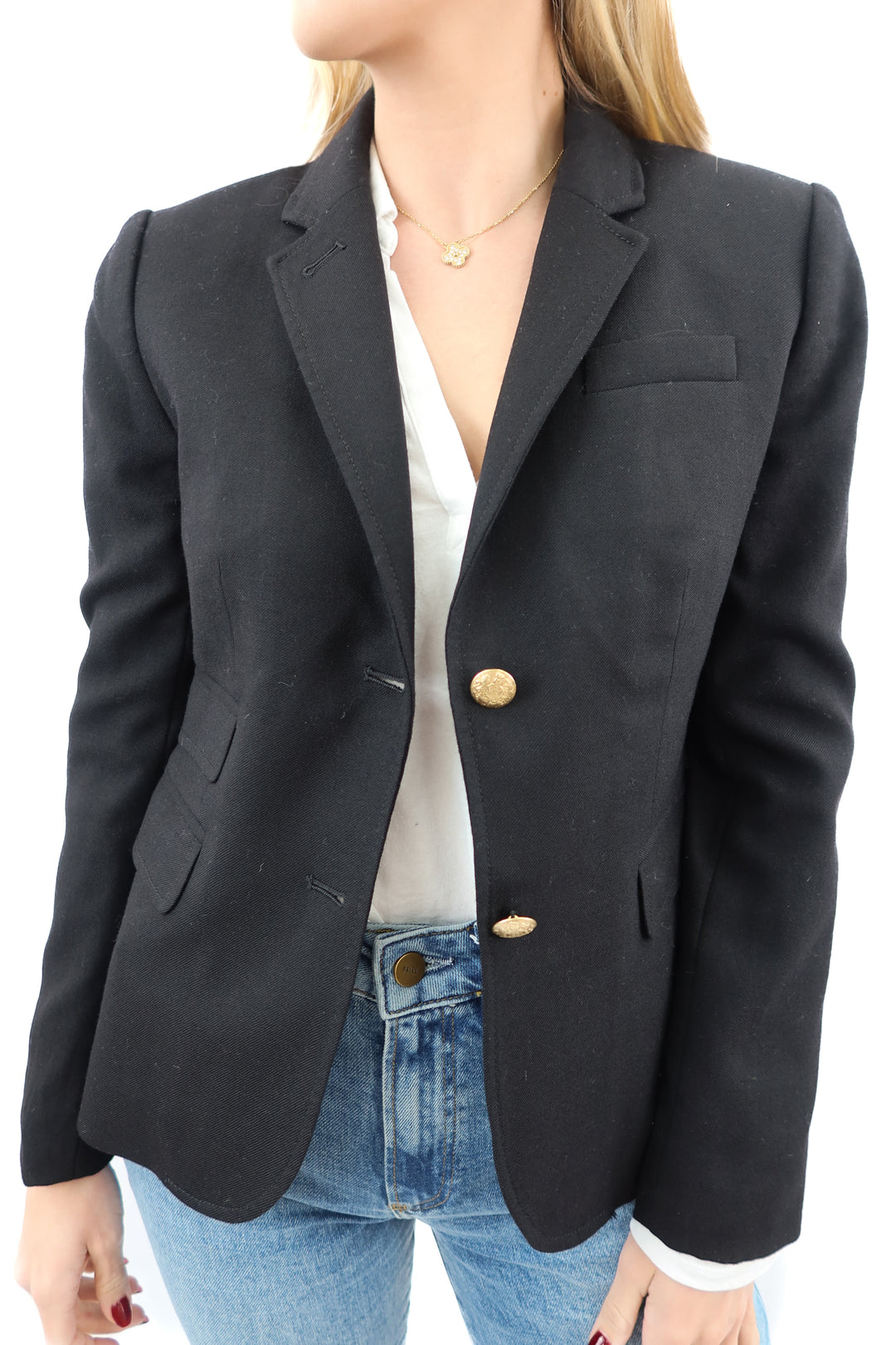 j.crew black schoolboy blazer (2; retail $118)