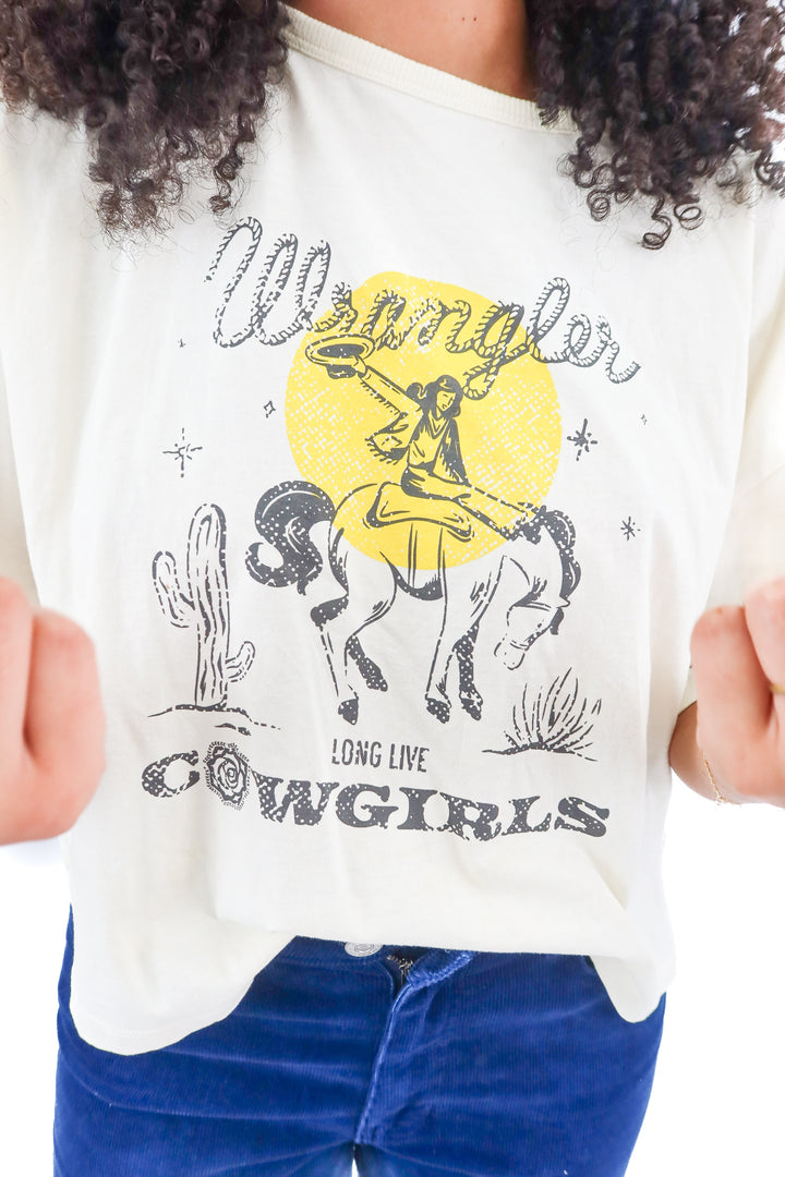 wrangler x yellow rose long live cowgirls tee NWT (M; retail $45)