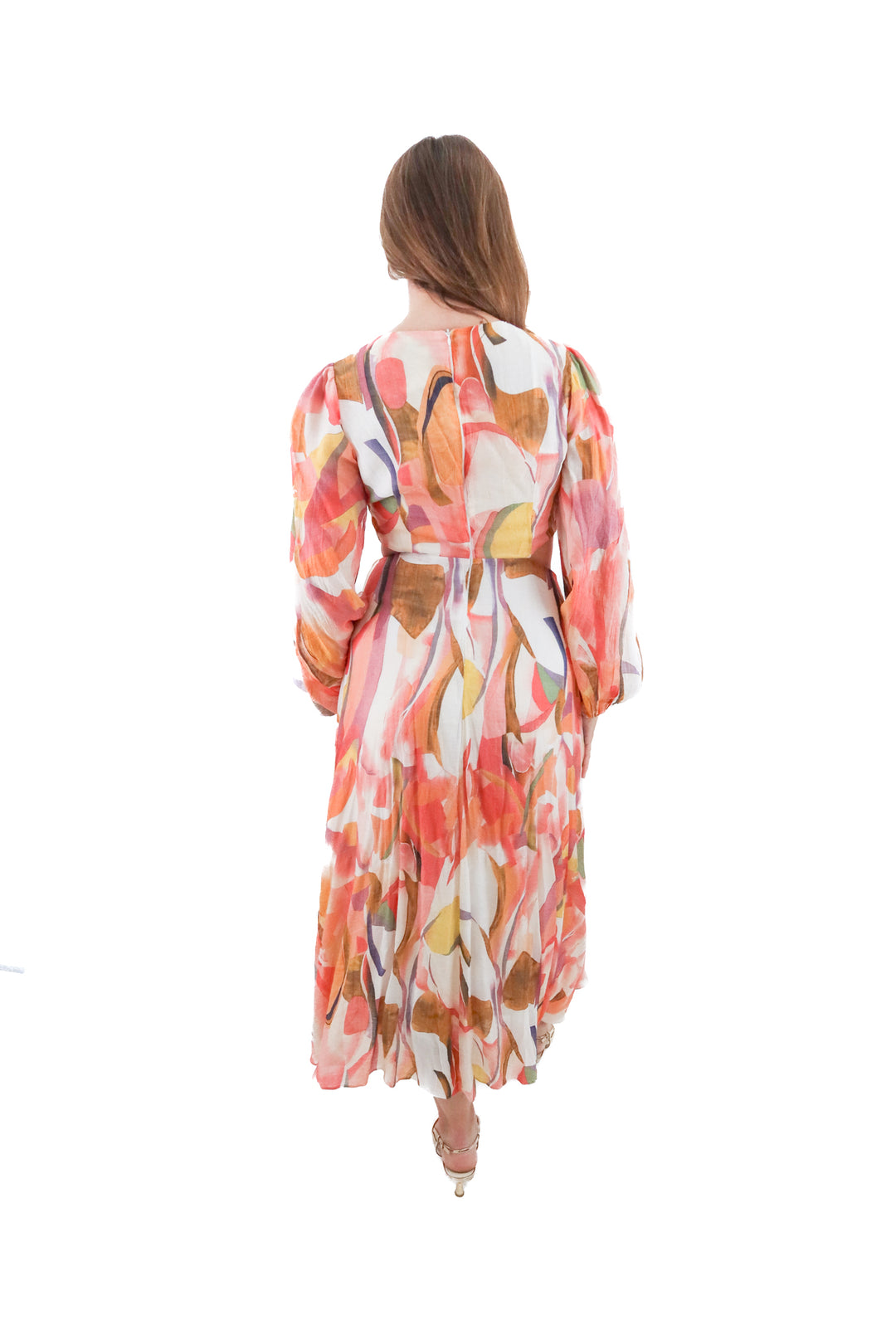 petal + pup pastel cutout maxi dress (l)