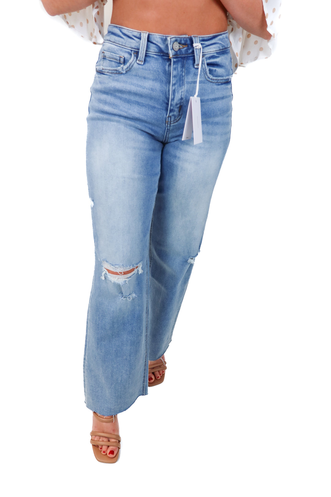 vervet light wash wide leg jeans NWT (25; retail $74)