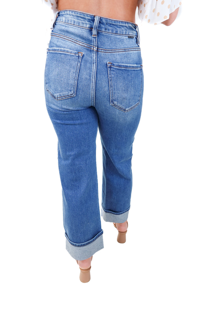 social threads x risen medium wash cuffed jeans NWT (24)