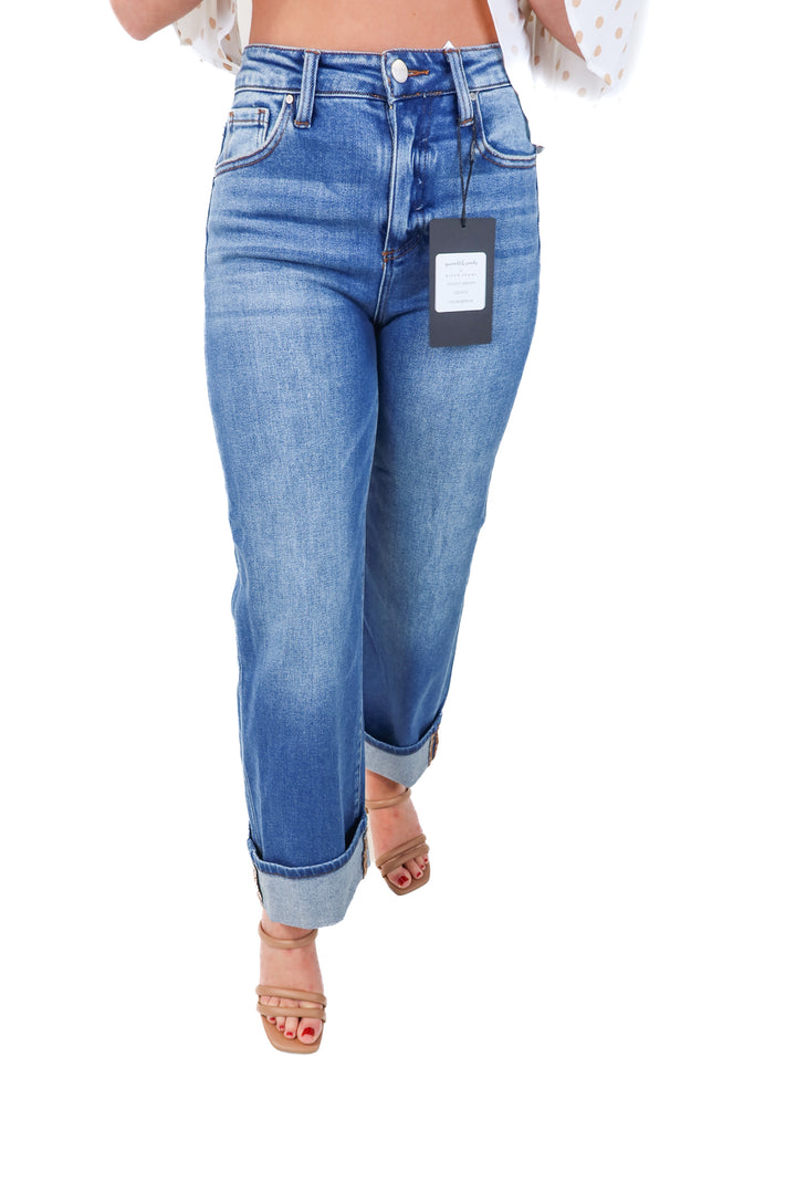 social threads x risen medium wash cuffed jeans NWT (24)