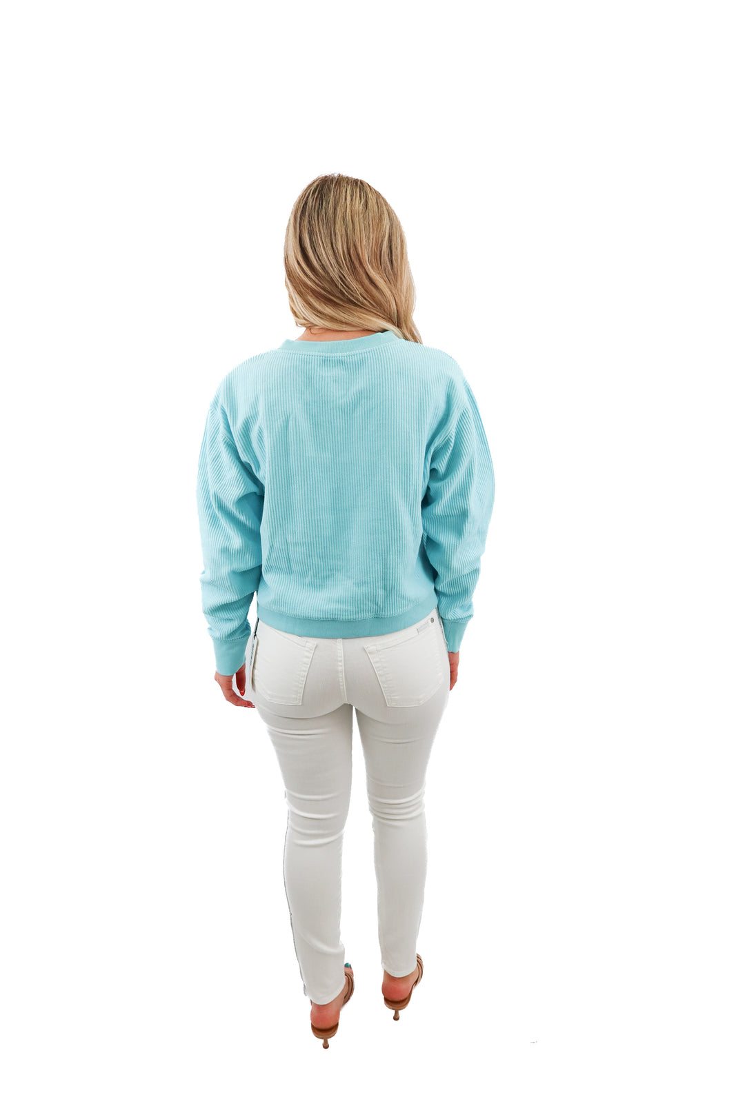 Unwind "Rosemary Beach" blue sweatshirt (L)