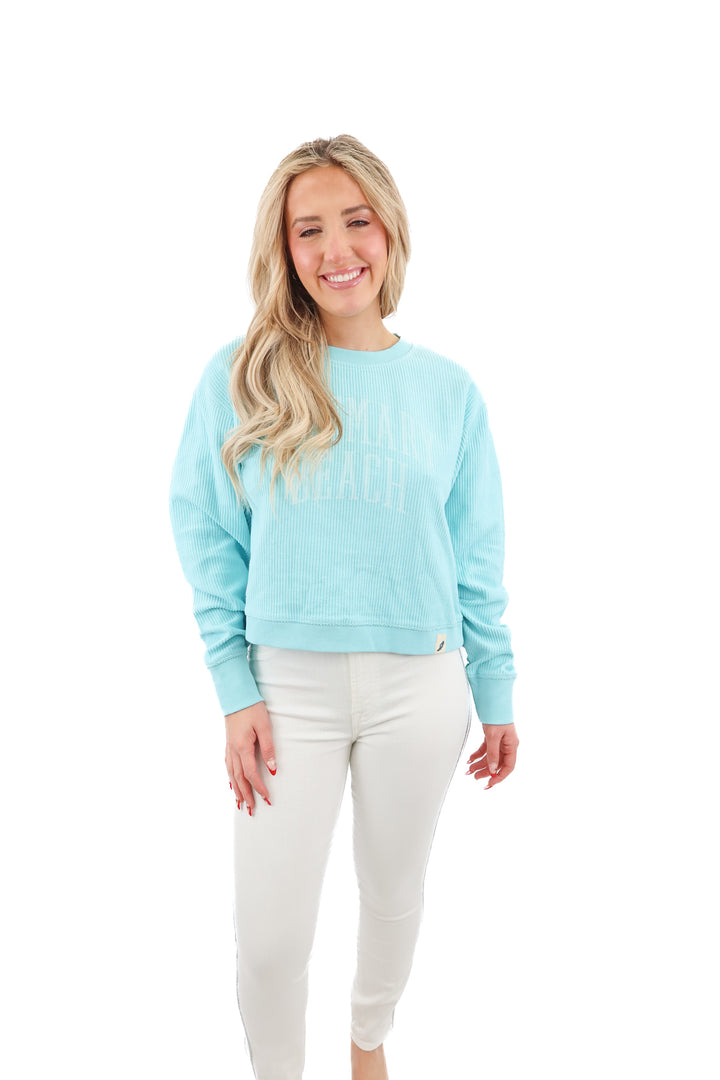 Unwind "Rosemary Beach" blue sweatshirt (L)