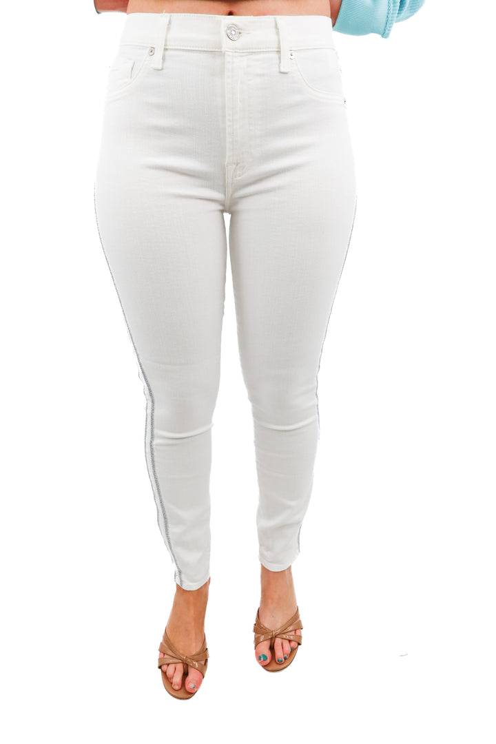 7 for all mankind white super skinny jeans NWT (28; retail $228)