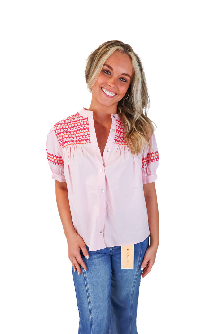 SOLD avara pink 'trudy top' NWT (xs; retail $88)