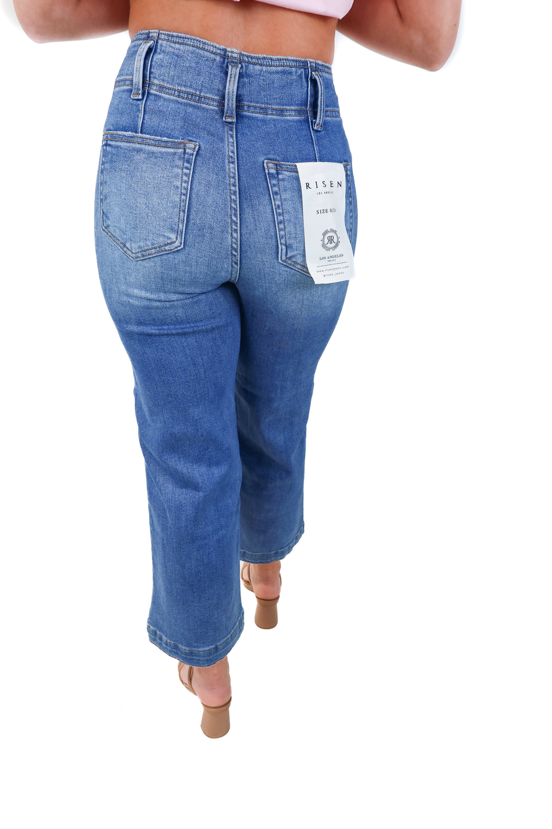 risen medium wash front seam jeans NWT (24)