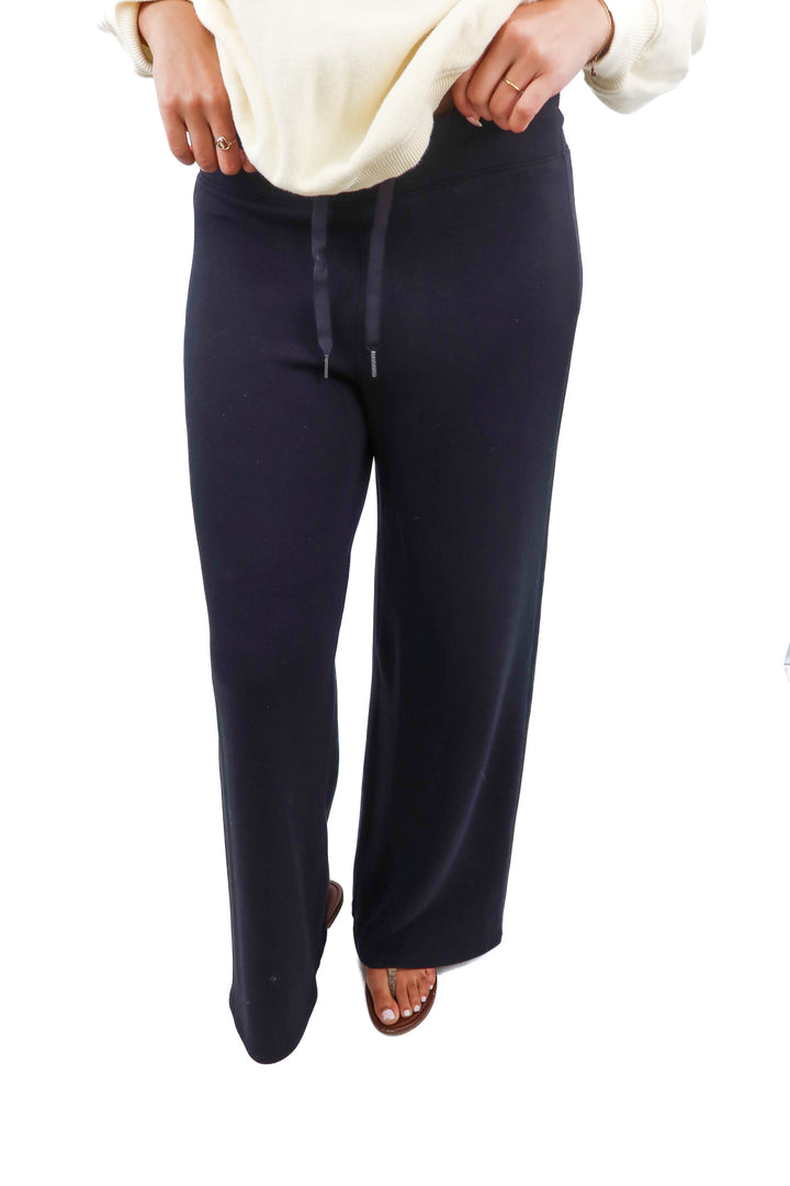 spanx black air essentials wide leg pants (s; retail $110) )