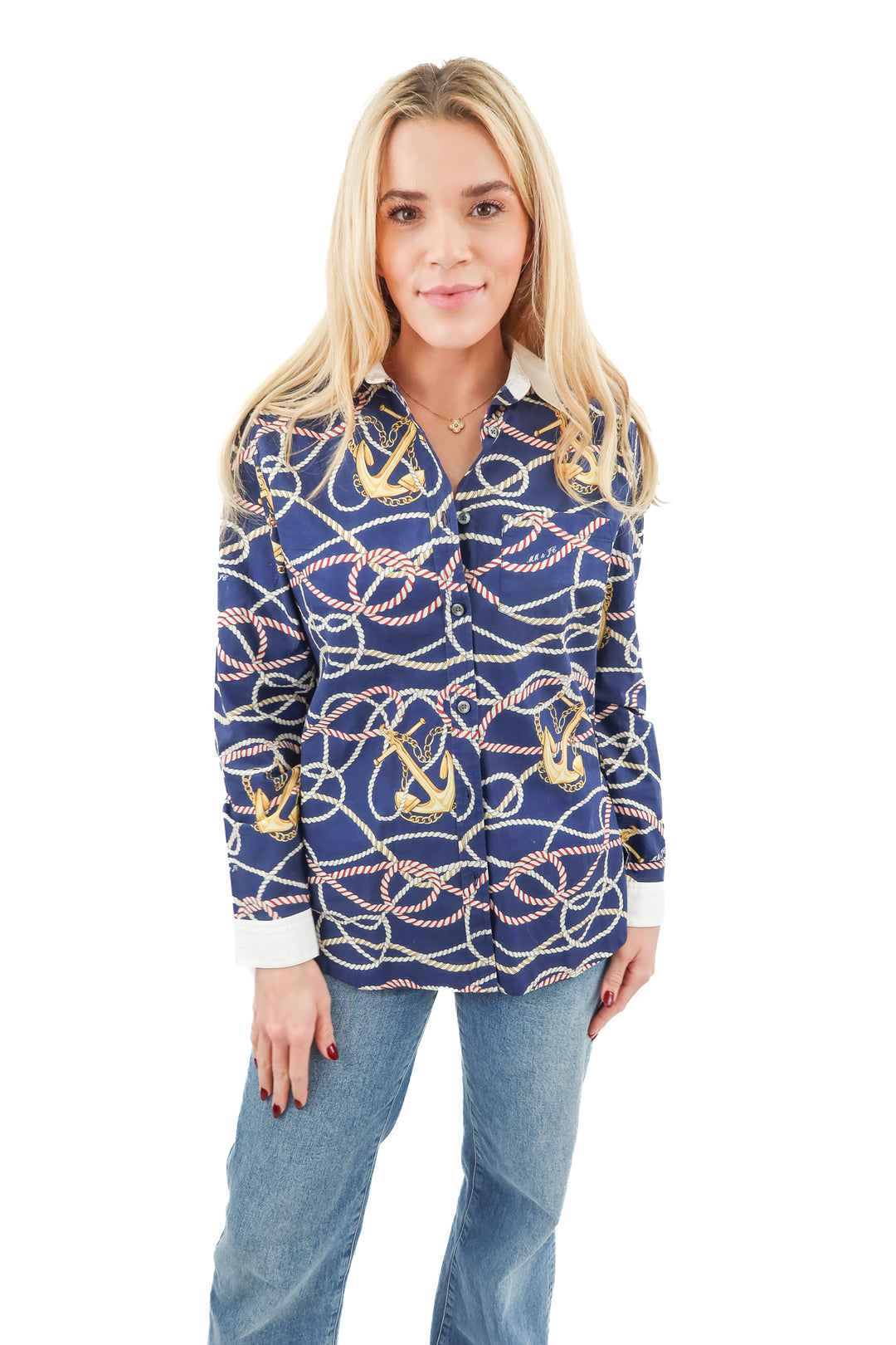 marie marot j.crew boat button up (0)