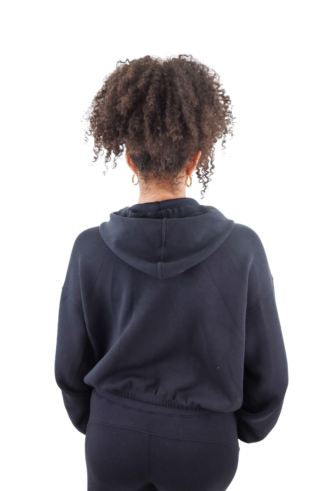 spanx black cropped hoodie (m; retail $59)