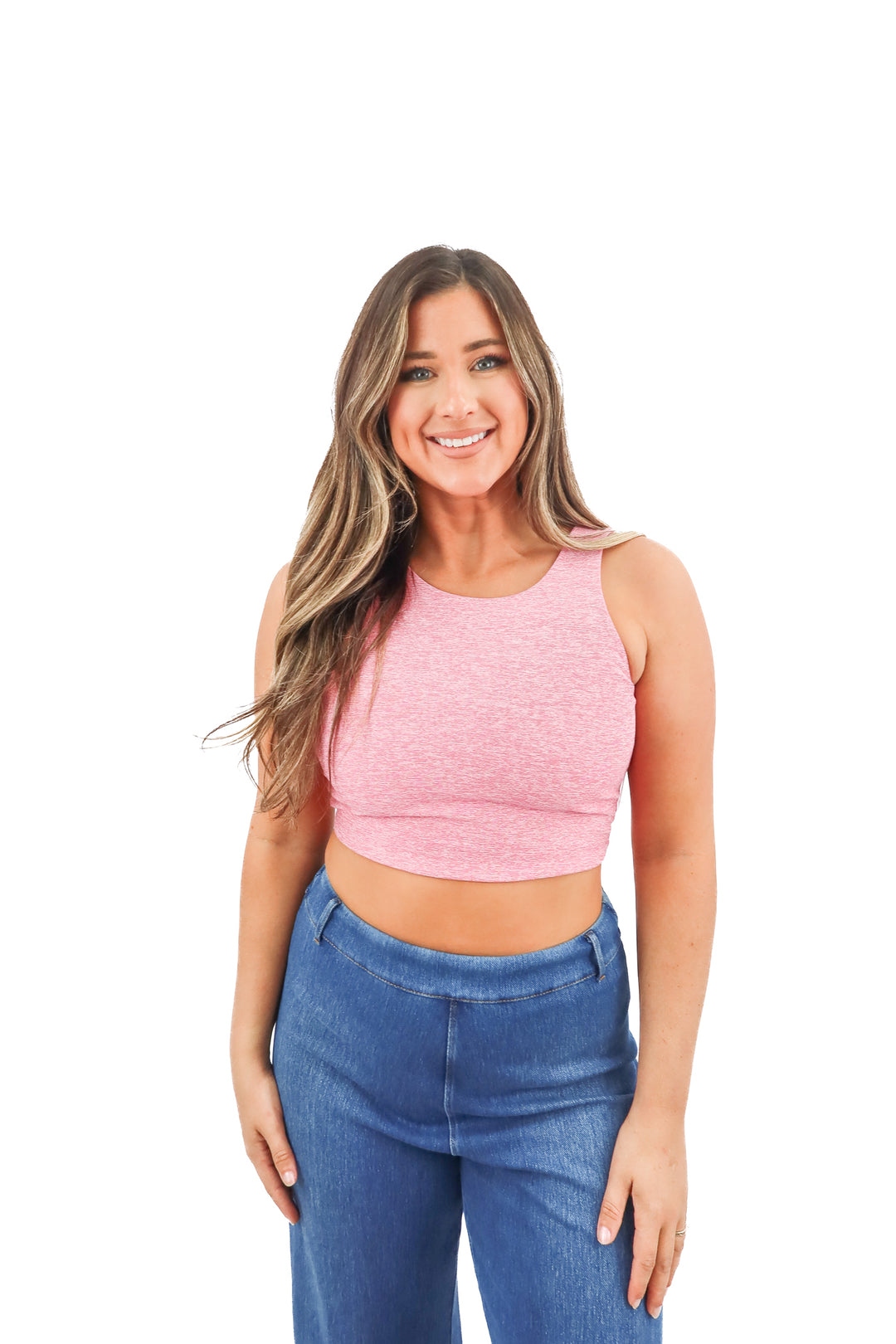 outdoor voices pink sports bra (M)