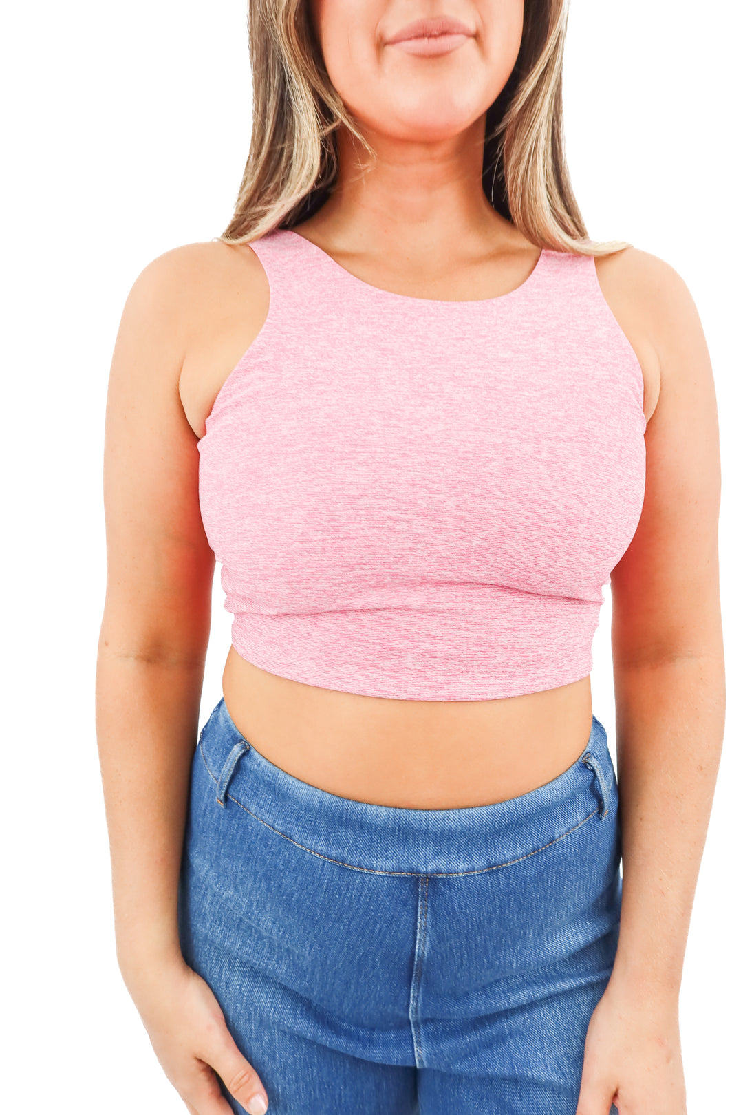 outdoor voices pink sports bra (M)