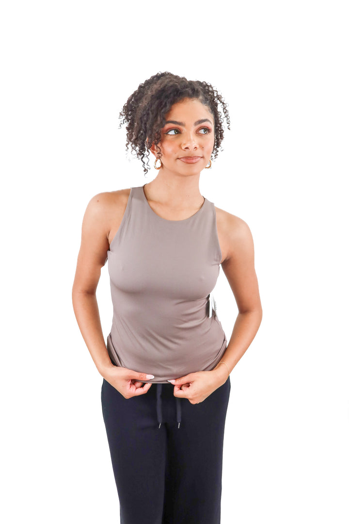 spanx smoke racerback tank NWT (m; retail $68)