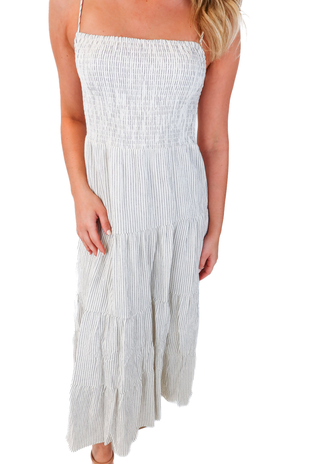 zsupply black/white striped maxi dress (s)