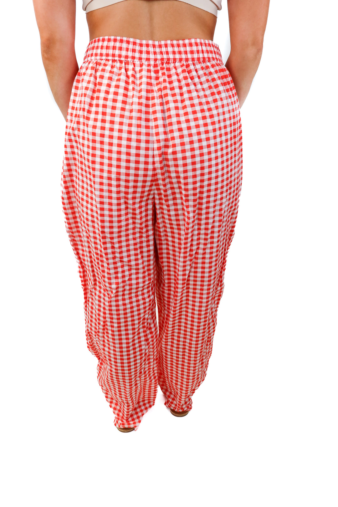 grayson threads red gingham pants (m)