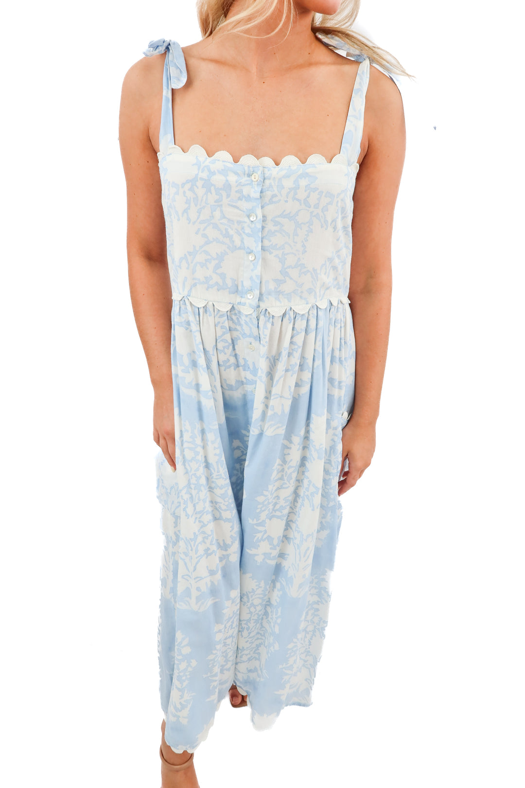 juliet dunn blue floral maxi dress (1; retail $385)