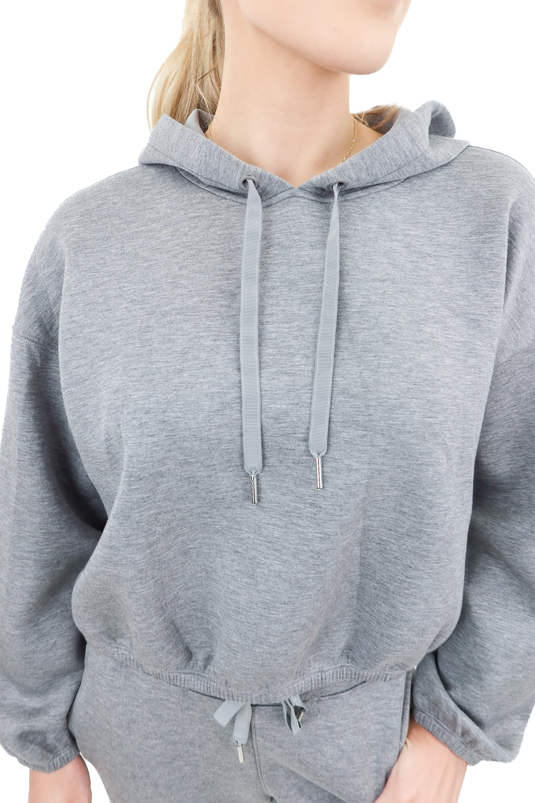 spanx dark grey cropped hoodie (m; retail $59)