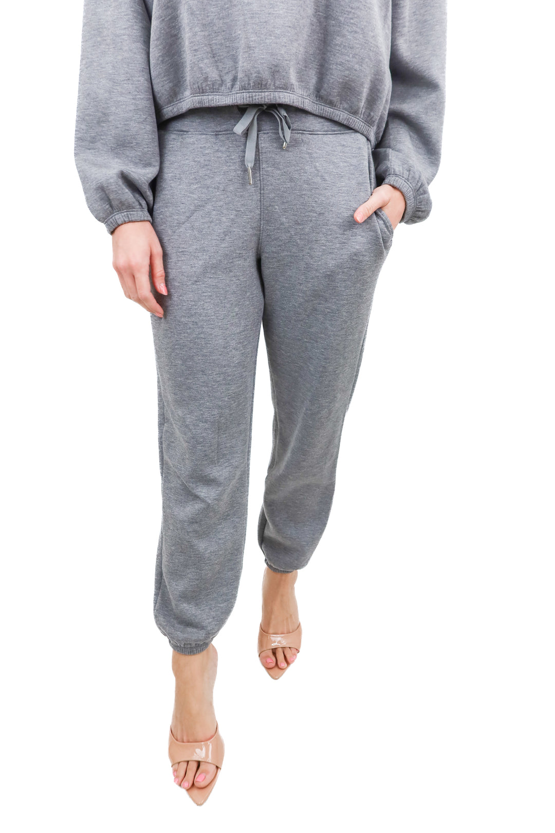 spanx grey heathered joggers (s; retail $110)
