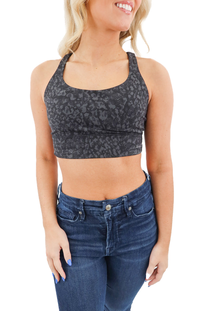 Lululemon black camo sports bra (8)