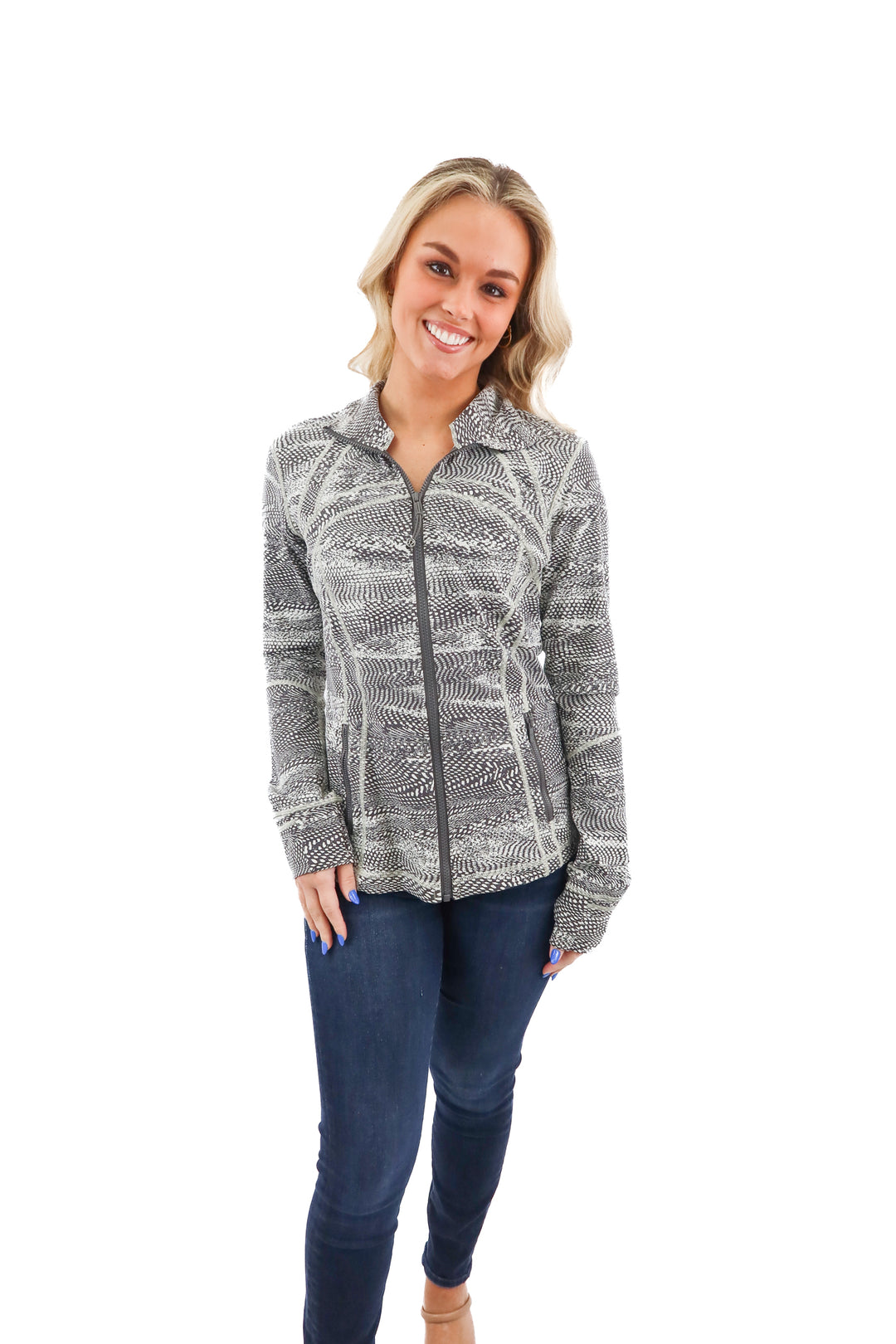 Lululemon gray and white define jacket (10)