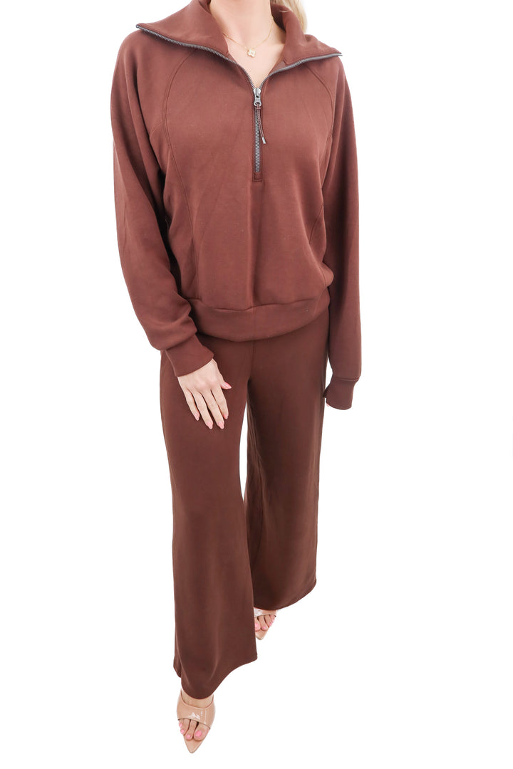 spanx brown sweat set (s; retail $238)