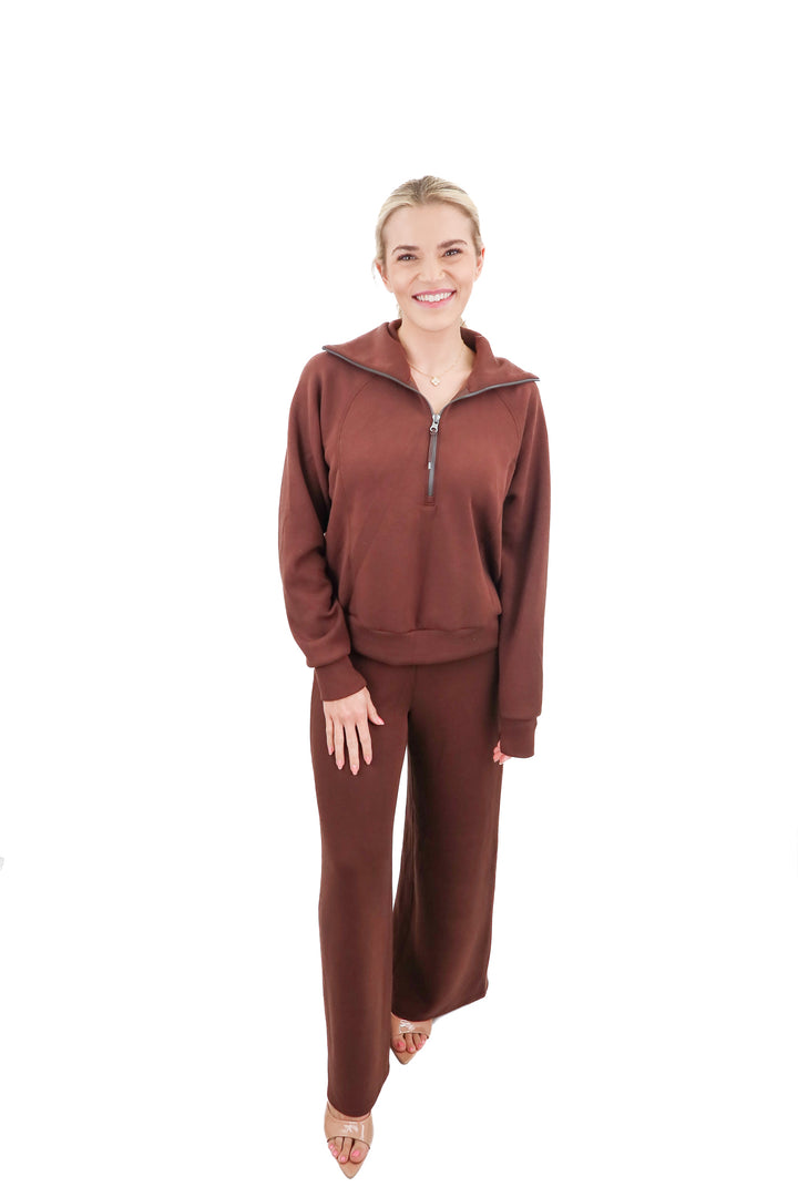 spanx brown sweat set (s; retail $238)