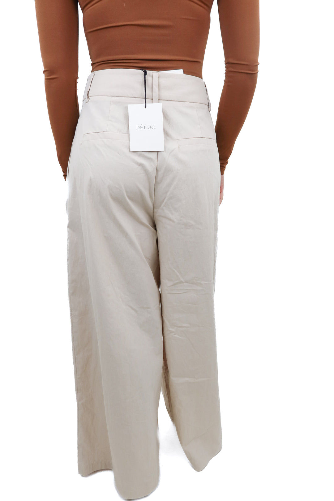 deluc beige windbreaker pants NWT (s; retail $120)