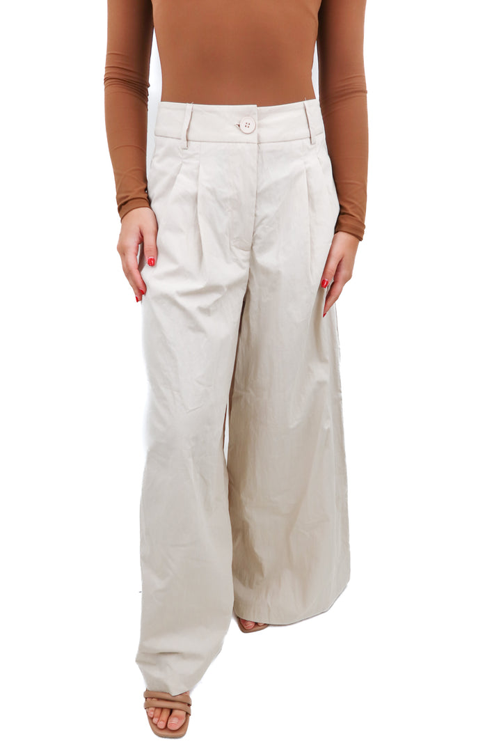 deluc beige windbreaker pants NWT (s; retail $120)