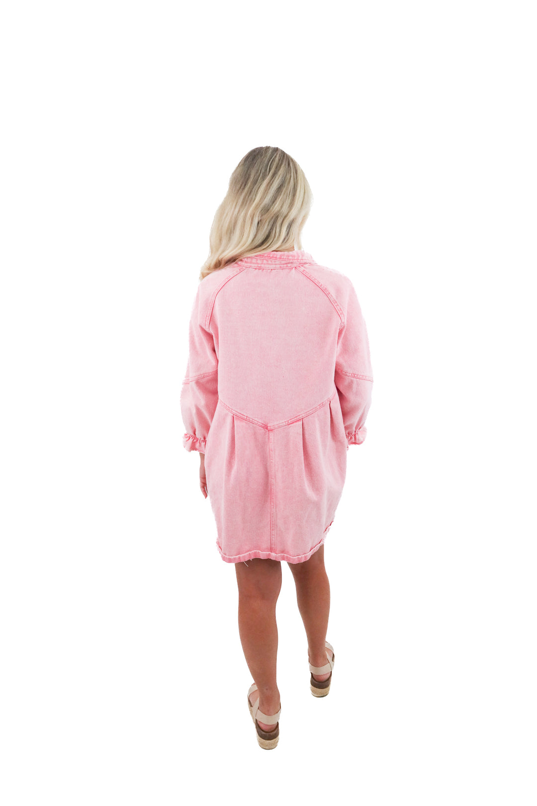 blueb. pink denim mini dress (m; retail $45)
