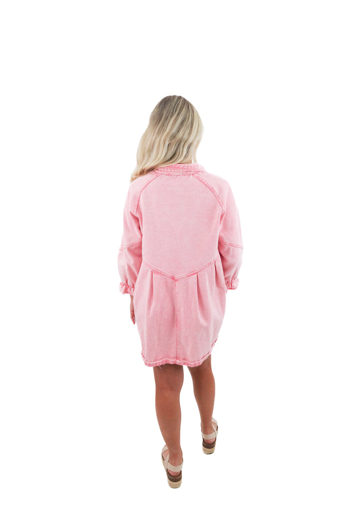 blueb. pink denim mini dress (m; retail $45)