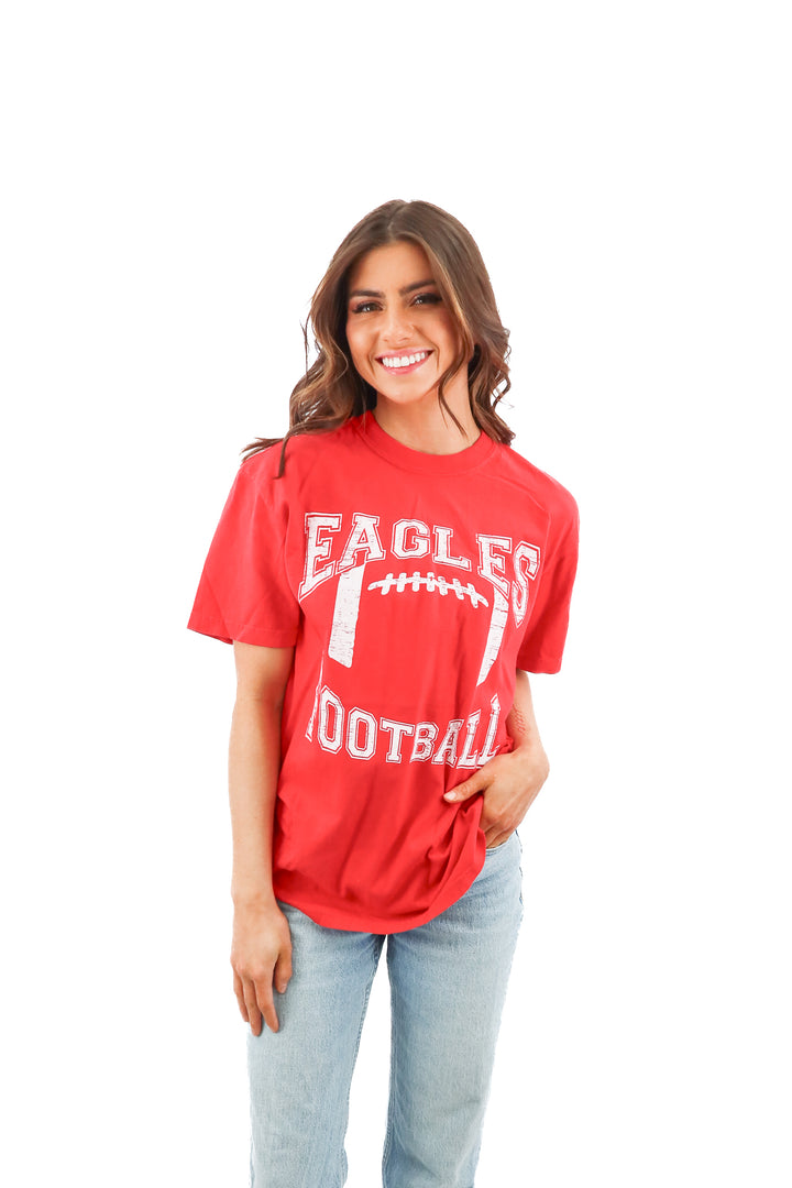 Comfort Colors red "Eagles" tee shirt (M)