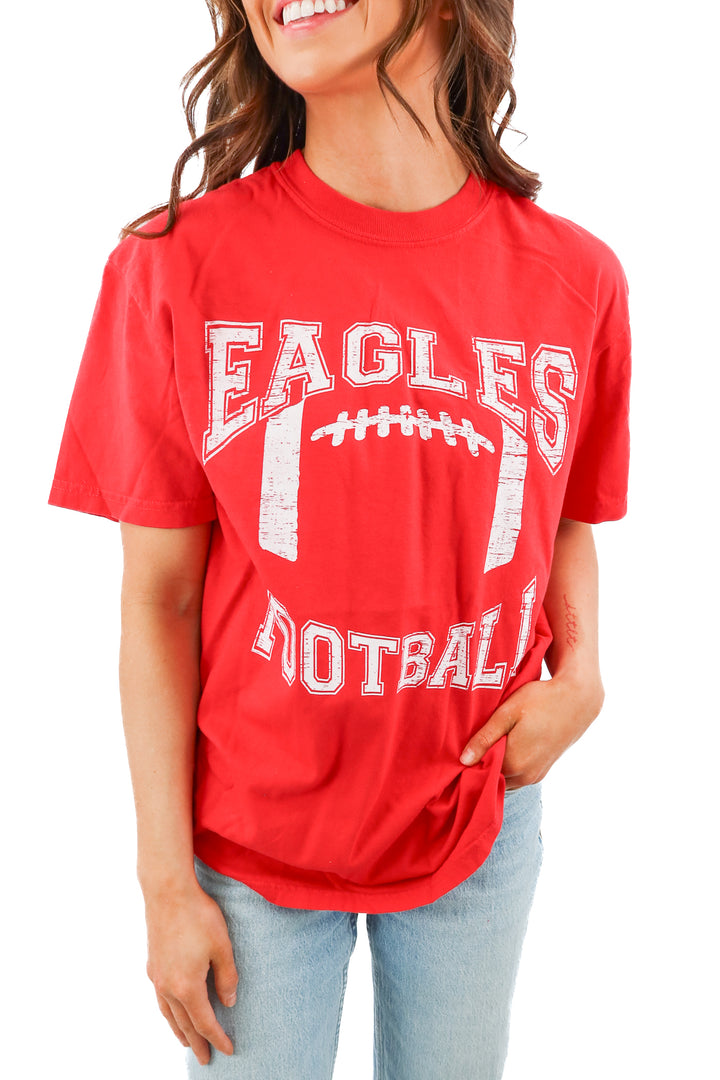 Comfort Colors red "Eagles" tee shirt (M)