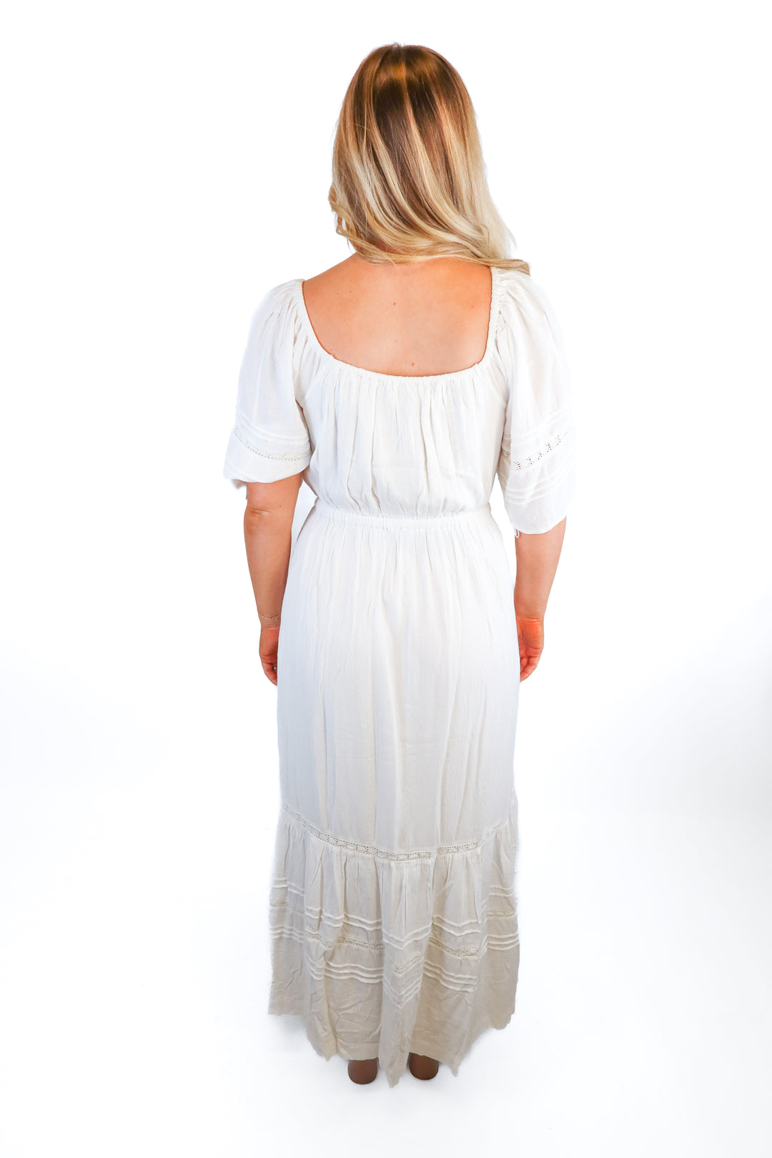 Z Supply white ruched midi dress NWT (S; $129)