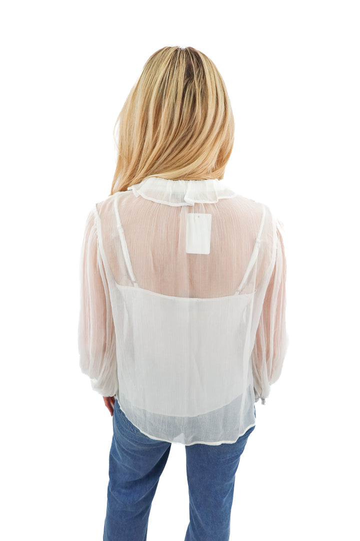 j.crew white button up blouse (2; retail $118)