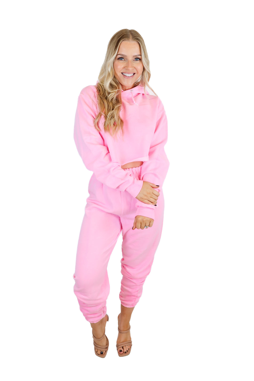 Myrrhe neon pink tie dye sweat set NWT (s)