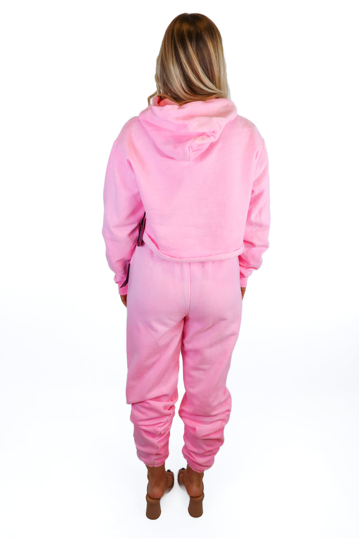 Myrrhe neon pink tie dye sweat set NWT (s)