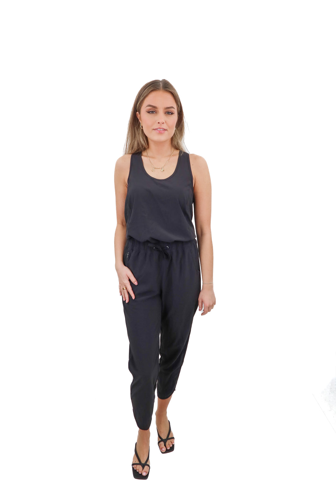 patagonia black jumpsuit (s; retail $139)