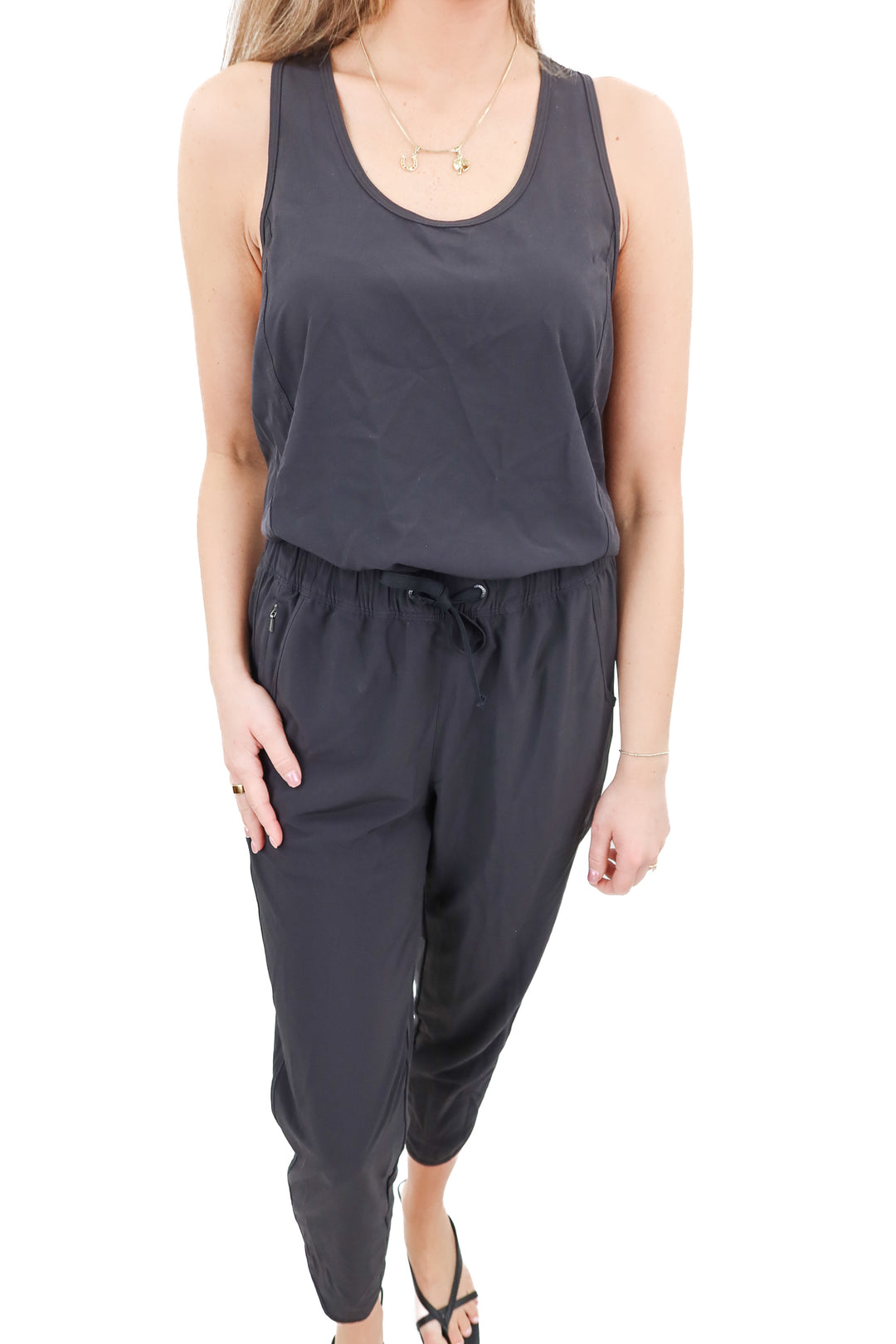 patagonia black jumpsuit (s; retail $139)