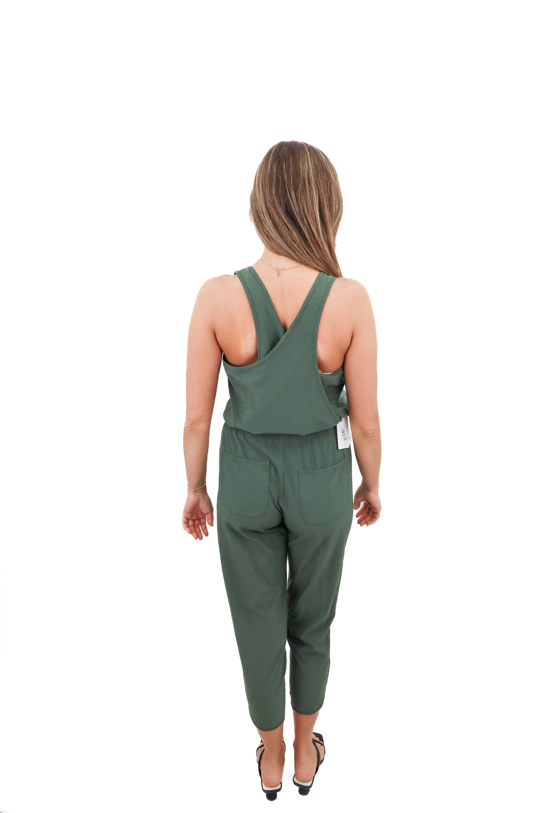 patagonia green jumpsuit (s; retail $139)