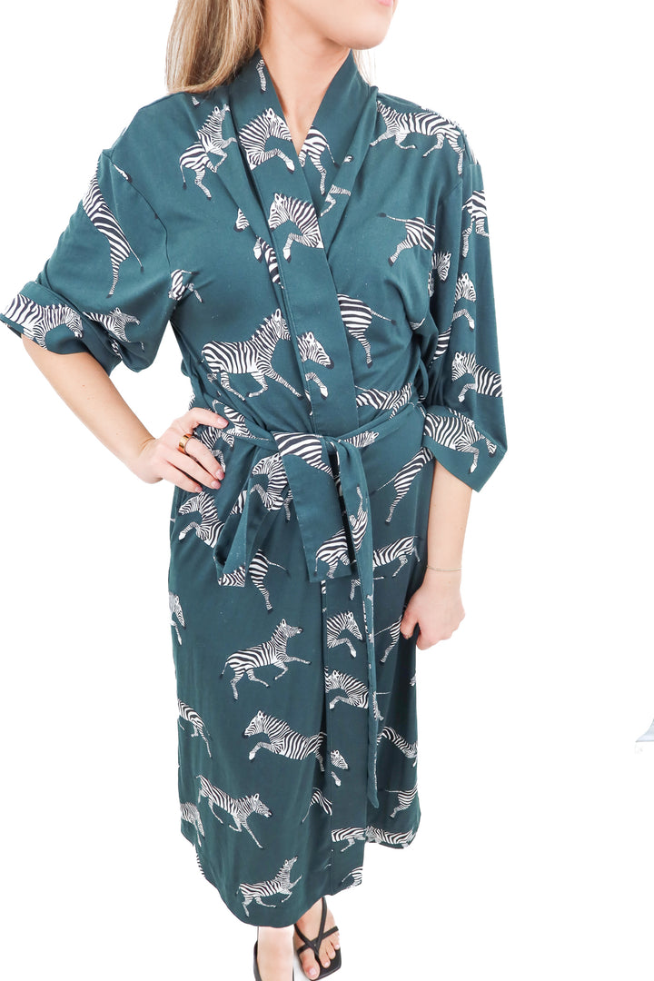 mason grey zebra robe (m; retail $108)